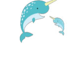 Narwhal Baby shower Blue Boy Whale Spandoek