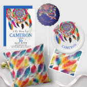 Boho Kleurrijke Roze Droom Catch Verjaardag Waterv Kaart