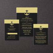 Nautical Anchor - Black Gold - Beach Weddenschap Bedankdoosjes (Personaliseer de collectie van deze zelfstandige maker.)