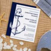 Nautical Sketch Anchor No Children RSVP Kaart
