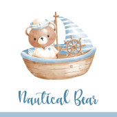 Nautisch Beer Boy Baby Shower Uitnodigingen
