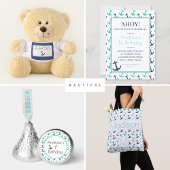 Nautical Blue Anchor Ronde Button 5,7 Cm