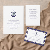 Bloemen met maritiem thema | Bruiloft uitnodiginge Kaart (Personaliseer de collectie van deze zelfstandige maker.)