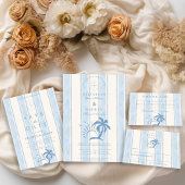 Nautische Hand Getrokken Palm Tree Wedding Bedankkaart