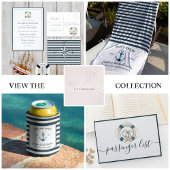 Nautische Zwart & Wit Bruiloft Routebeschrijving K Informatiekaartje