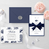 Nautical Oceanic marvy Wedding — Enclosure Informatiekaartje