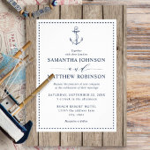Anker Nautische Marine Rustiek Hout Bruiloft Menu