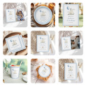 Blue Pastel Nautical Sail Boat 1e verjaardag Papieren Bordje