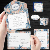 Nautische bruiloft Beach Seashell en Rozen Blikjeskoeler