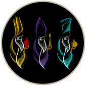 Navidad Reyes Magos estilo bordado Metalen Ornament