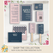 Elegante Navy & Blush Pink Menu