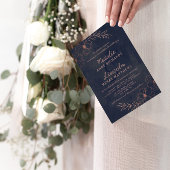 Schema voor marinesleutel met blauw en Roos gouden Poster