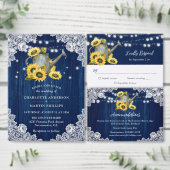 Marine Blauw Zonnebloem Hout Watering Can Wedding Save The Date (Personaliseer de collectie van deze zelfstandige maker.)