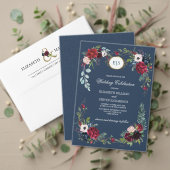 Navy blue | Ontvangst van bruinhuwelijken met Bour Kaart (Personaliseer deze collectie van deze onafhankelijke maker. Test)