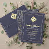 Wil je mijn getuige zijn? Navy Blauw Gouden Trouwe Kaart (Personaliseer deze collectie van deze onafhankelijke maker. Test)