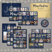 Prettige feestdagen Bedrijfsfoto Christmas Holly N Folie Kaarten