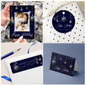 gouden ornament vakantie terugzendadres label