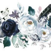 4,25 "x 5,5" Navy Blue Bouquet BlankDank u Kaarten