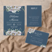 Elegante Daisy Bloemen Gepersonaliseerde Trouwenve Uitnodigingen Wikkel (Personaliseer de collectie van deze zelfstandige maker.)