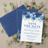 Navy Blue Floral Tissuepapier (Personaliseer deze collectie van deze onafhankelijke maker. Test)