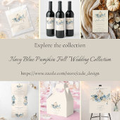 Navy Blue Pumpkin Herfst in Love Wedding Bedankdoosjes