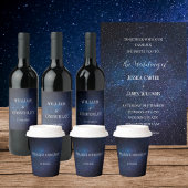 Sterrennacht Sky Galaxy Elegante bruiloft servet