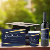 Navy Blue Gold Geometric Formal Gradual Party Bedankdoosjes