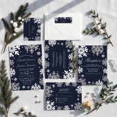 Navy Blue Snowflakes Winter Wedding Shot Glas