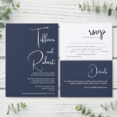 Bewerkbare Kleur Navyblauw Huwelijk Tijdslijn Pict Handwaaier (Personaliseer de collectie van deze zelfstandige maker.)