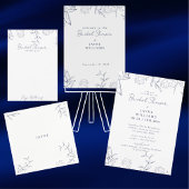 Navy Botanisch Vrijgezellenfeest Acryl Welkomstbor Acryl Bord