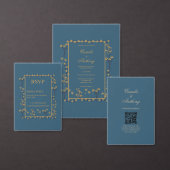 Navy Gold Bruiloft Zitting Grafiek Kaart (Personaliseer de collectie van deze zelfstandige maker.)