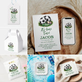 Navy green Voetbal Kinder Waterverf Vierkante Sticker