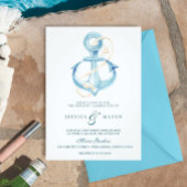 Nautische zeesterren bruids doucheuitnodiging Kaar Kaart