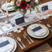 Programma Navy Blue Wedding Party Spandoek