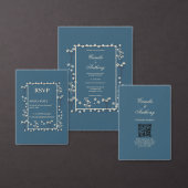 Navy Wit Bruiloft Bedankkaart (Personaliseer de collectie van deze zelfstandige maker.)