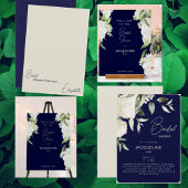 Gepersonaliseerde Navy en Cream Blank Vrijgezellen Bedankkaart