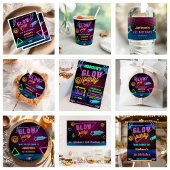 Gloed Neon Lights Bedankt Verjaardagsfeest Servet