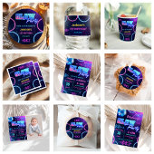 Gloed Neon Lights Bedankt Verjaardagsfeest Servet