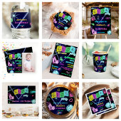 Glow Party Neon Kleurrijke Verjaardagsfeestje Uitn Kaart