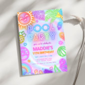 Neon Pool Party Verjaardag Favoriet Tassen Bedankzakje