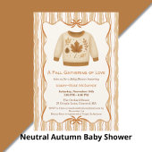 Cozy Fall Baby Shower | Neutral Cream & orange Kaart