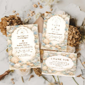 Neutral Beach Wreath Wedding Save The Date