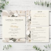 Neutraal Beige Abstract Modern Redactioneel Huweli Cadeaulabel (Personaliseer de collectie van deze zelfstandige maker.)