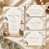 Neutral Boho Nesting Party Baby Shower Kaart