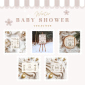 Neutral Christmas Collage Baby shower Kaart