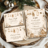 Neutrale waslijn baby shower kaart