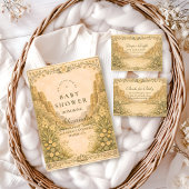 Neutral Desert Canyon Botanicals Baby Shower Kaart