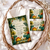 Neutral Dinosaur Baby Shower Kaart