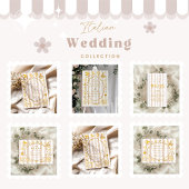 Neutraal Italiaans eten bruiloft ontwerp Kaart