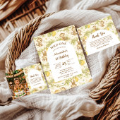 Neutral Jungle Animals Wild One Birthday Papieren Bordje